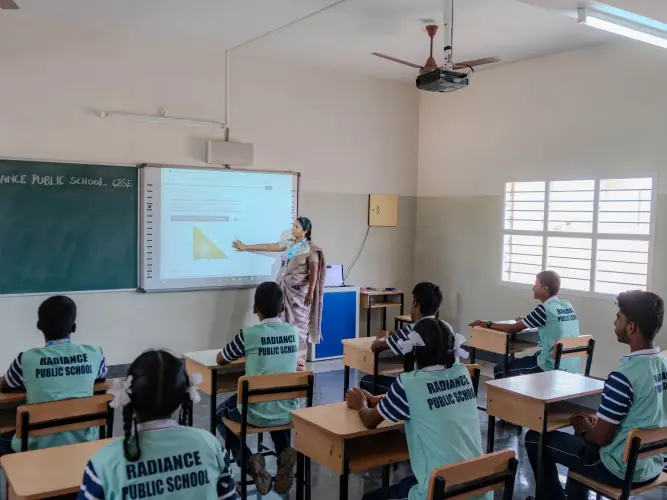 Interactive smart classrooms at Radiance Public School Dindigul