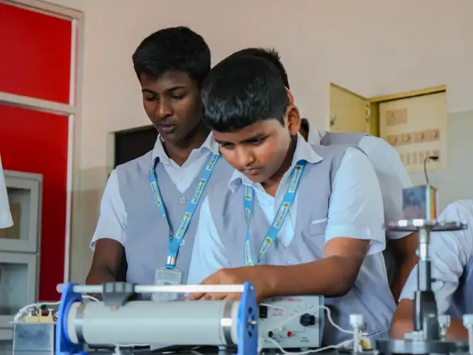 Physics laboratory at Radiance Public School Dindigul