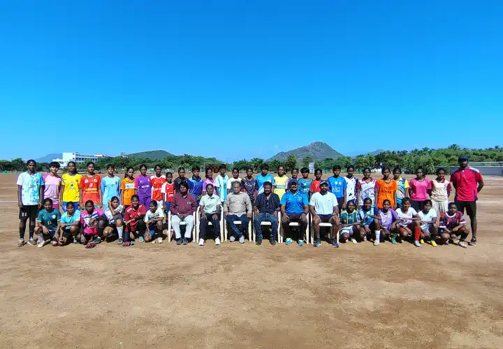 Junior Tamil Nadu State Girls Football Team Selection Trials at Radiance Public School, Dindigul